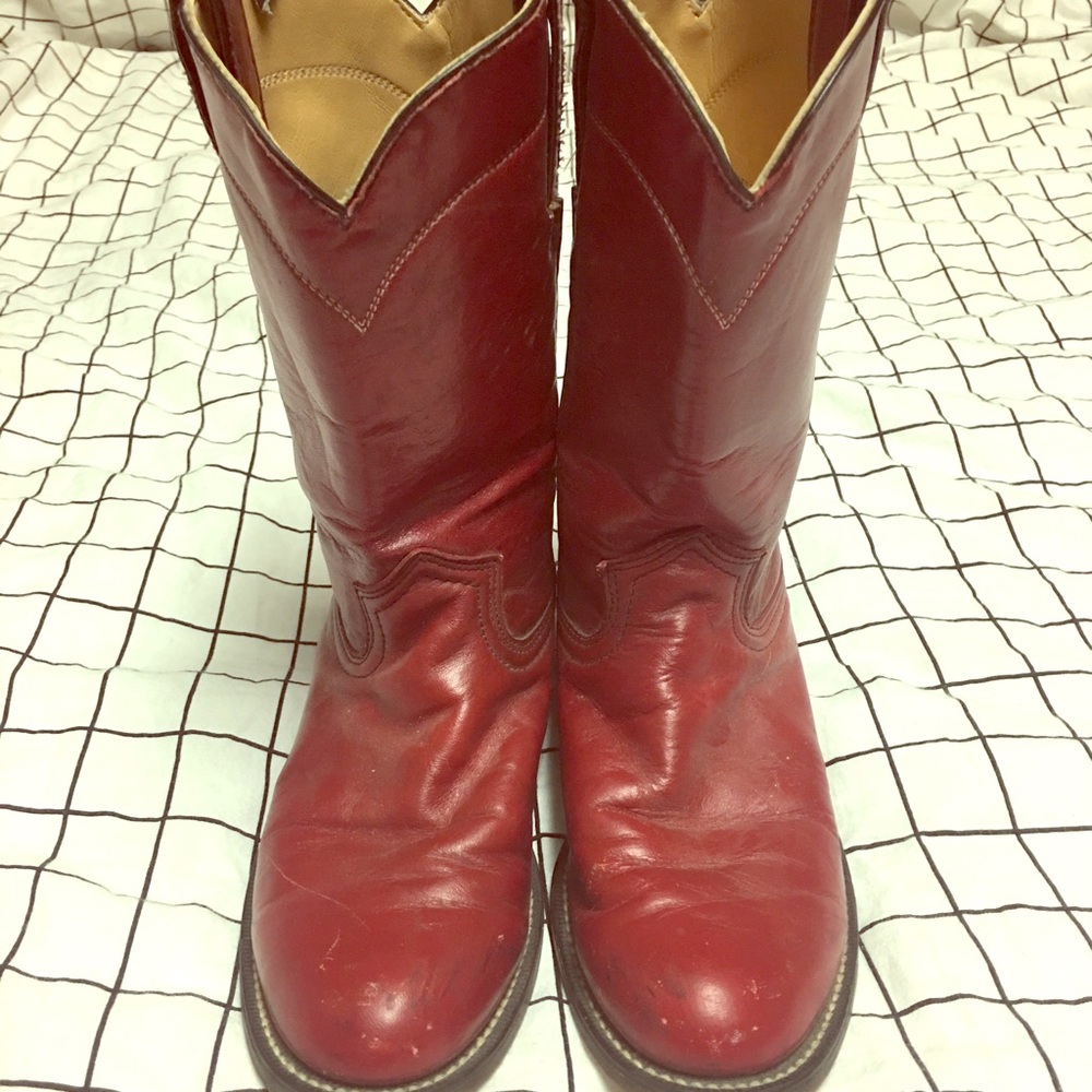 Red cowboy boots